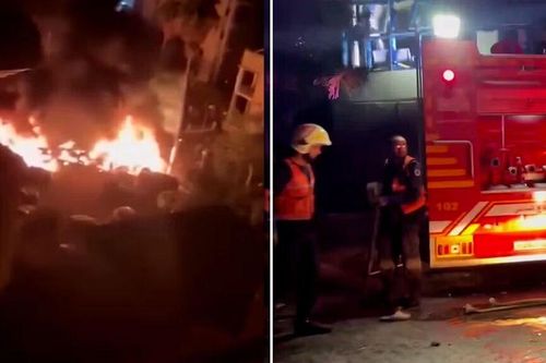 Bệnh viện Gaza bốc cháy dữ dội sau vụ tấn công làm 500 người thiệt mạng