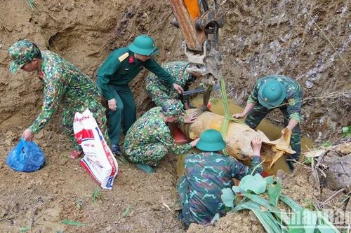 Lào Cai hủy nổ an toàn quả bom sót lại sau chiến tranh