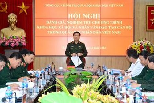 Tổng cục Chính trị đánh giá, nghiệm thu chương trình khoa học xã hội và nhân văn đào tạo cán bộ trong quân đội