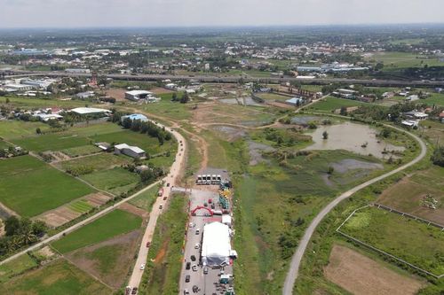 Thêm 250.000m³ cát thi công đường Vành đai 3 TPHCM đoạn qua Long An