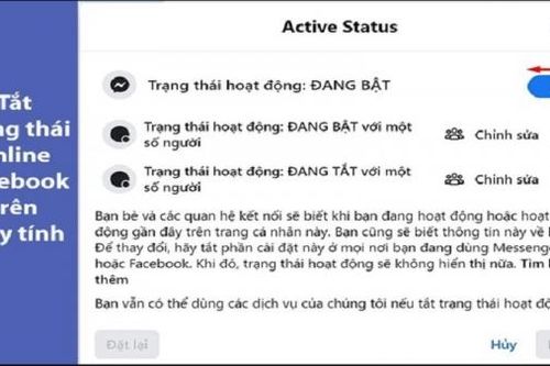 Tắt trạng thái online Facebook trên máy tính siêu đơn giản