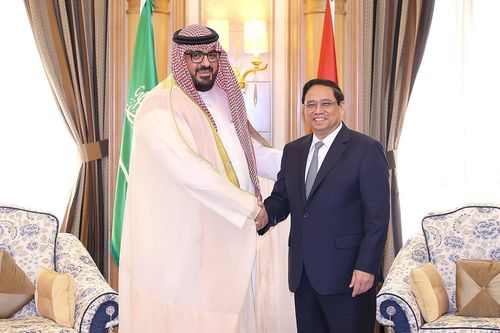 Hình ảnh Thủ tướng Phạm Minh Chính tiếp các Bộ trưởng của Saudi Arabia