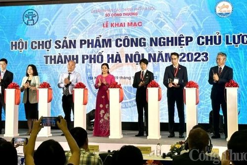 Khai mạc Hội chợ sản phẩm công nghiệp chủ lực Hà Nội năm 2023