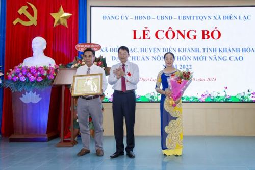 Xã Diên Lạc tổ chức Lễ đón nhận xã đạt chuẩn nông thôn mới nâng cao