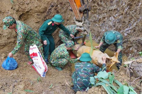 Phá hủy thành công quả bom tại xã Bảo Hà