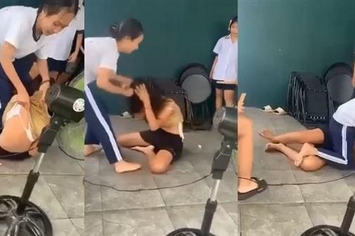 Nữ sinh ở TP Hồ Chí Minh đánh và xé áo bạn