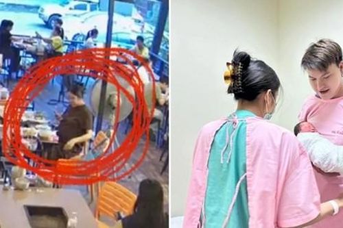 Đang ăn ở nhà hàng thì bất ngờ chuyển dạ, bà bầu có phản ứng khiến chủ quán ngỡ ngàng