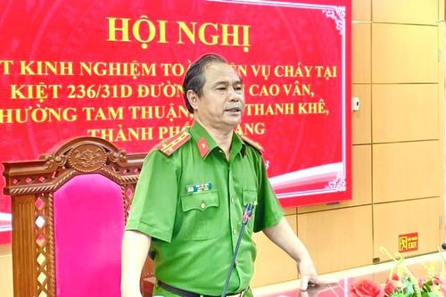 Công an TP Đà Nẵng họp rút kinh nghiệm công tác chữa cháy tại kiệt đường Trần Cao Vân