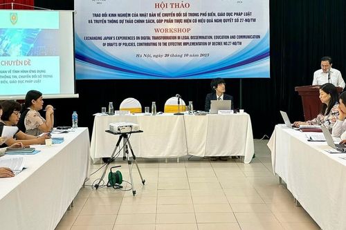 Trao đổi kinh nghiệm của Nhật Bản về chuyển đổi số trong phổ biến, giáo dục pháp luật
