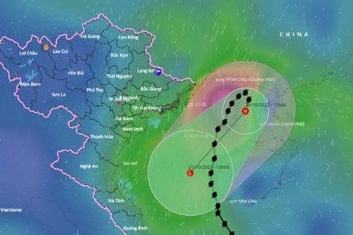 Bão số 5 suy yếu thành áp thấp nhiệt đới trên vịnh Bắc Bộ