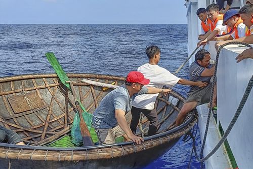14h hôm nay, hơn 80 ngư dân Quảng Nam gặp nạn trên biển về tới đất liền