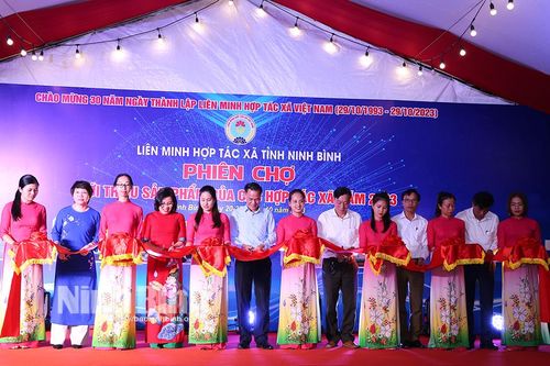 Khai trương phiên chợ giới thiệu các sản phẩm HTX