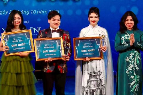 Xướng danh 3 thí sinh giành giải Nhất giọng hát trẻ 'Thanh âm Hà Nội -2023'