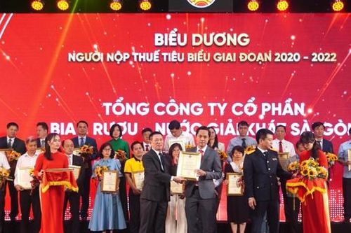 Sabeco được vinh danh doanh nghiệp nộp thuế tiêu biểu giai đoạn 2020 - 2022