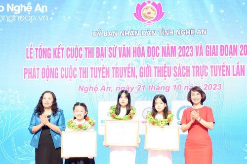 Nghệ An trao 54 giải thưởng của Cuộc thi Đại sứ Văn hóa đọc năm 2023