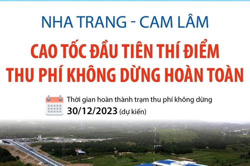 Nha Trang - Cam Lâm: Cao tốc đầu tiên thí điểm thu phí không dừng hoàn toàn
