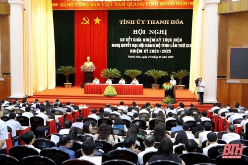 Sơ kết giữa nhiệm kỳ thực hiện Nghị quyết Đại hội Đảng bộ tỉnh lần thứ XIX, nhiệm kỳ 2020 - 2025