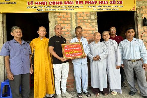 Long An: Hội Pháp Hoa Ấn Quang khởi công 'Mái ấm Pháp Hoa' số 20
