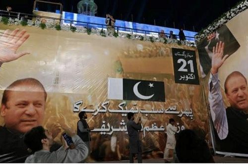 Cựu Thủ tướng Pakistan Nawaz Sharif về nước nhằm khởi động chiến dịch tranh cử