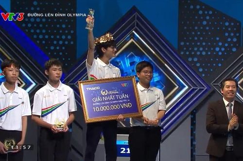 Nam sinh Hải Phòng dễ dàng giành vòng nguyệt quế trận thi tuần Olympia