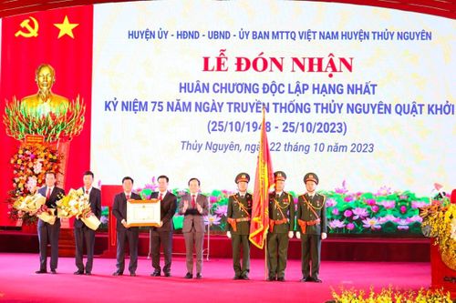 Huyện Thủy Nguyên kỷ niệm 75 năm truyền thống quật khởi, đón nhận Huân chương Độc lập hạng Nhất