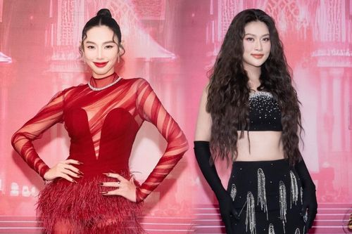 Thảm đỏ bán kết Miss Grand 2023: Thiên Ân khoe eo cực thon, Thùy Tiên 'sai sai'