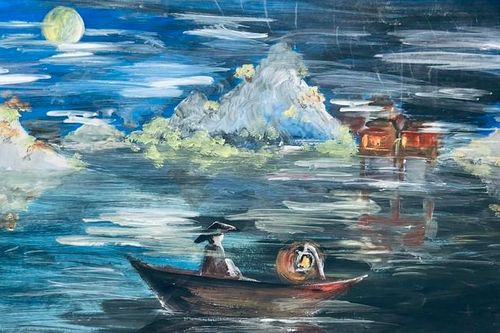 Nữ họa sĩ 17 tuổi vẽ tranh chủ đề đi sứ của các nhà ngoại giao