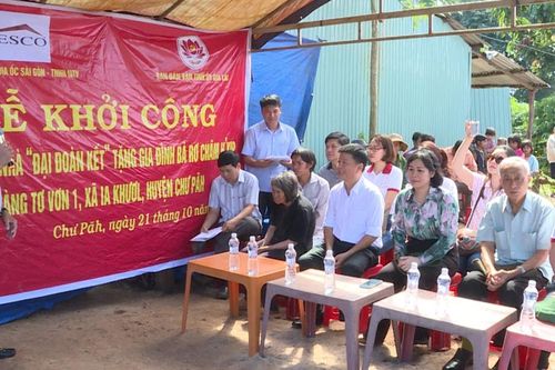 Khởi công 'Nhà Đại đoàn kết' cho gia đình có công với cách mạng tại huyện Chư Păh