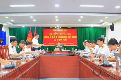 Hội Đồng Khoa học Quân chủng Hải quân Nghiệm thu cấp cơ sở đề tài khoa học nghệ thuật quân sự cấp Bộ Quốc phòng