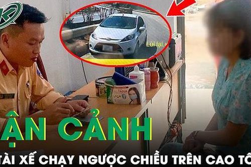 Clip nữ tài xế chạy xe ô tô 4 chỗ ngược chiều trên cao tốc Nội Bài - Lào Cai