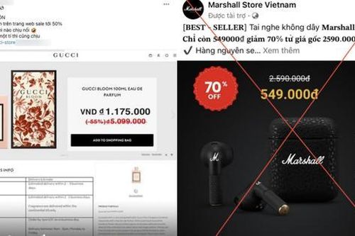 Quảng cáo lừa đảo mua tai nghe, nước hoa giảm giá 70% xuất hiện tràn lan trên Facebook