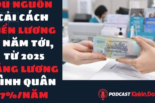 Đủ nguồn cải cách tiền lương 3 năm tới, từ 2025 tăng lương bình quân 7%/năm