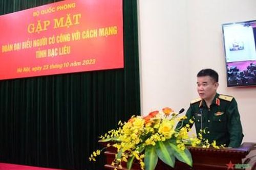 Bộ Quốc phòng gặp mặt đại biểu người có công tỉnh Bạc Liêu