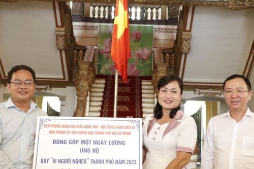 Ủng hộ một ngày lương chăm lo người nghèo