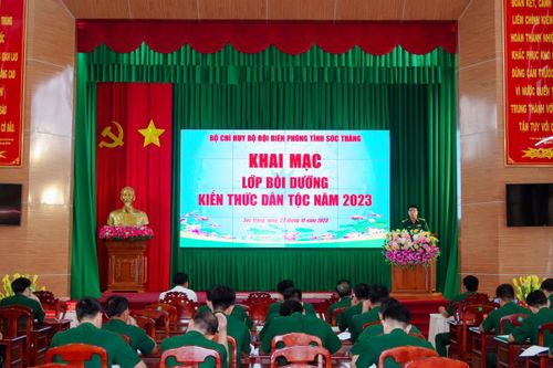 BĐBP Sóc Trăng tổ chức khai mạc lớp bồi dưỡng kiến thức dân tộc năm 2023