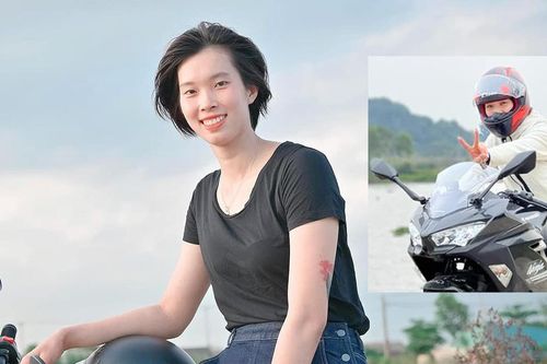 Thanh Thúy khoe ảnh bên mô tô, được CĐM liên hệ với đam mê của hoa khôi bóng chuyền Phạm Thị Yến