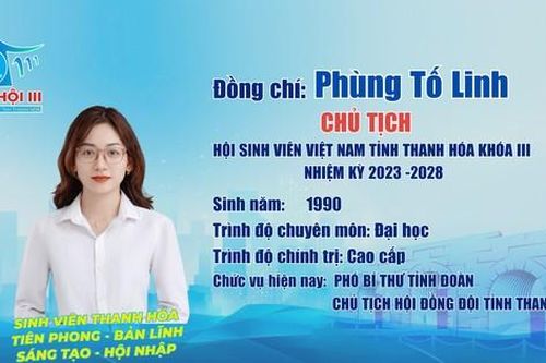 Chân dung Chủ tịch Hội Sinh viên tỉnh Thanh Hóa