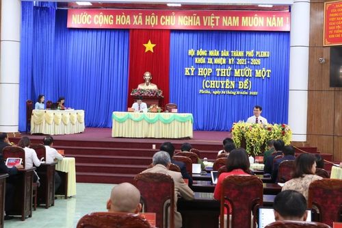 Khai mạc kỳ họp thứ 11 (chuyên đề) HĐND TP. Pleiku khóa XII