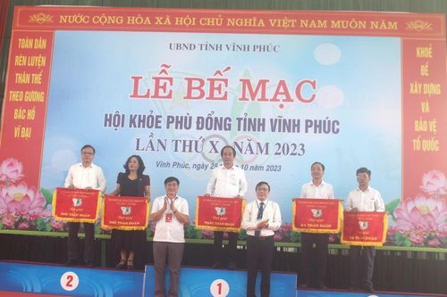 841 huy chương được trao tại Hội khỏe Phù Đổng tỉnh Vĩnh Phúc 2023