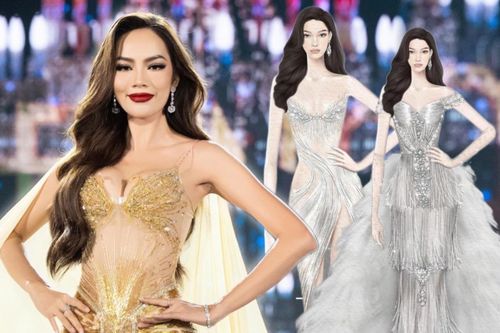 Váy dạ hội chung kết của Hoàng Phương lộ diện, chuyến này 'sáng rực' sân khấu Miss Grand!