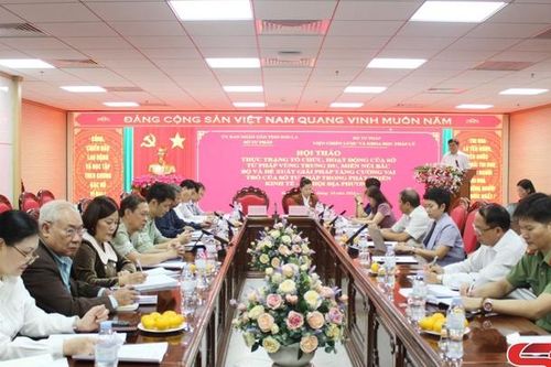 Hội thảo thực trạng tổ chức, hoạt động của Sở Tư pháp vùng trung du, miền núi phía Bắc Bộ