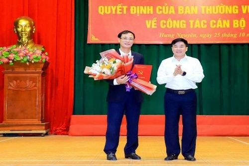 Nghệ An: Điều động Giám đốc Sở Xây dựng giữ chức Bí thư Huyện ủy Hưng Nguyên
