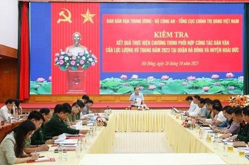 Tăng cường phối hợp thực hiện công tác dân vận trong lực lượng vũ trang