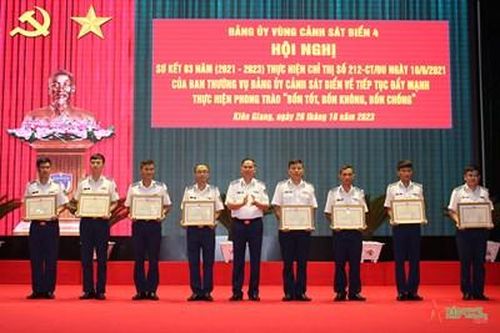 Vùng Cảnh sát biển 4: Hiệu quả phong trào 'Bốn tốt, bốn không, 4 chống'