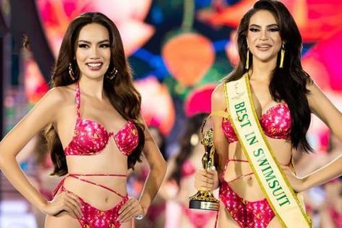 Lê Hoàng Phương và top 20 trình diễn bikini ở chung kết Hoa hậu Hòa bình