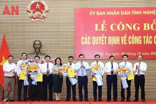 Nghệ An điều động bổ nhiệm nhiều cán bộ chủ chốt