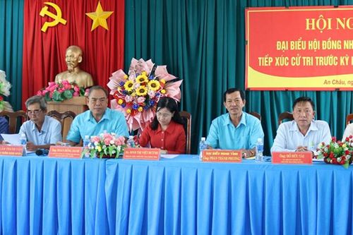 Phó Chủ tịch HĐND tỉnh An Giang Đinh Thị Việt Huỳnh tiếp xúc cử tri huyện Châu Thành