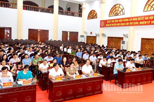 Huyện ủy Nho Quan quán triệt, triển khai các văn bản của Bộ Chính trị, Ban Bí thư