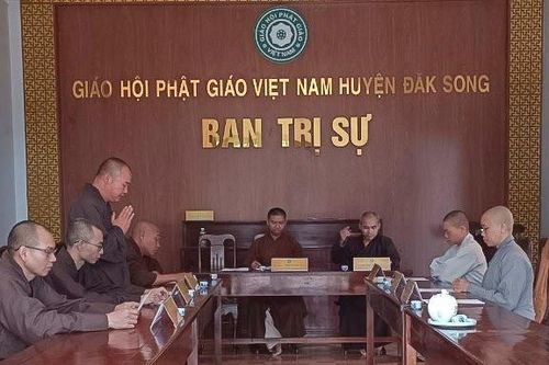 Đắk Nông: Ban Trị sự Phật giáo H.Đắk Song họp triển khai hoạt động Phật sự thời gian tới