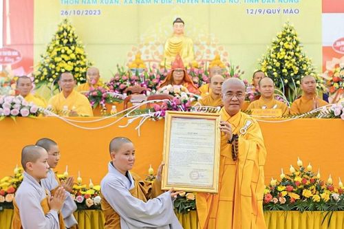 Đắk Nông: Công bố quyết định bổ nhiệm trụ trì chùa Phước Khánh (H.Krông Nô)
